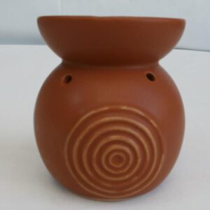 Duftlampe aus Keramik in Braun, 10 cm hoch