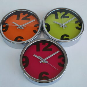 Wanduhr Ampel in Orange oder grün, 15 cm