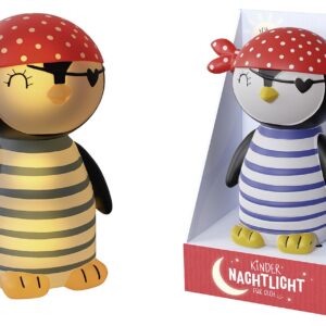 LA VIDA Kinder-Nachtlicht 'Pinguin' inkl. 3 Knopfzellen-Batterien