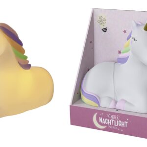 LA VIDA Kinder-Nachtlicht 'Einhorn' inkl. 3 Knopfzellen-Batterien