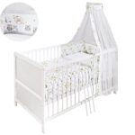 JEDYNAK Komplett-Bett Eule 140x70cm weiß