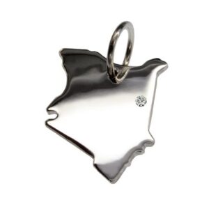 Kenia Anhänger mit Brillant 0,015ct am Wunschort  925 Silber