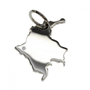 Kolumbien Anhänger mit Brillant 0,015ct am Wunschort  925 Silber