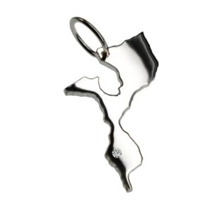 Mozambik Anhänger mit Brillant 0,015ct am Wunschort  925 Silber