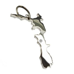 Neuseeland Anhänger mit Brillant 0,015ct am Wunschort  925 Silber