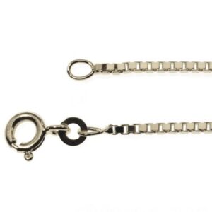 Halskette Venezia 0,9mm - 50cm - 585 Weißgold