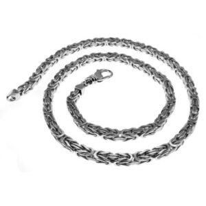 4mm Königskette 70cm  - 585 Gold Weißgold