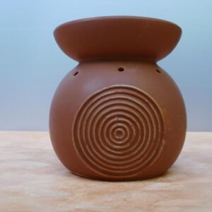 Duftlampe aus Keramik in Braun, 15,5 cm