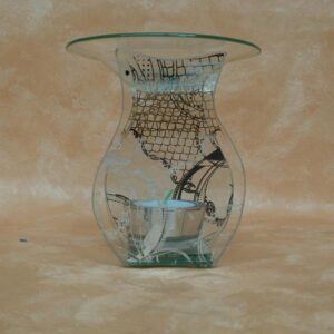 Duftlampe, Flasche aus Glas, 12 cm