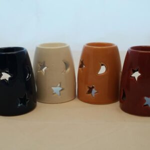 Duftlampe aus Keramik, Sonne-Mond-Sterne