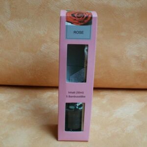 Raumduft Rose 30 ml mit Bambusstäbchen