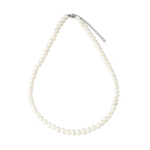 Echte Süßwasserperlenkette weiß 8mm Perlen Zuchtperlen Perlenschmuck