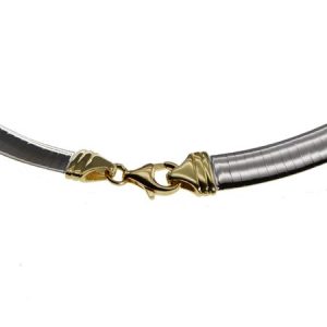 Halsreif Omega 8mm flach - 42cm - Wendeomega