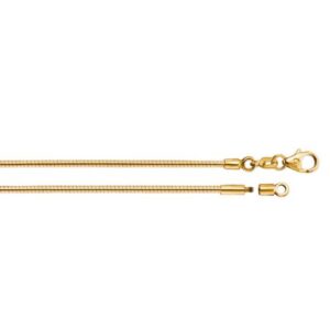 Halsreif Omega 1,5mm - 42cm - 750 Gelbgold mit Schraubverschluss