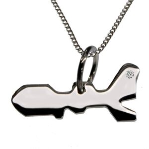 50cm Kette + Elba mit Brillant am Wunschort in 925 Silber