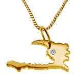 50cm Kette + Haiti mit Brillant am Wunschort 585 Gold