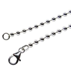 Kugelkette 2,5mm - 925 Silber - Karabiner-Verschluss - 70cm