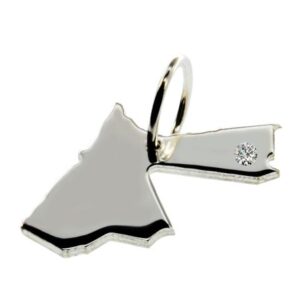 Jordanien Anhänger mit Brillant 0,015ct am Wunschort  925 Silber