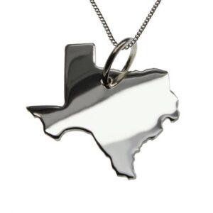 50cm Halskette + Texas Anhänger in massiv 925 Silber