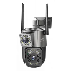 4 Megapixel IP66 Waterproof Security Camera Dual CMOS Sensor H.264 Compression Cloud/Micro SD Storage for Outdoor Surveillance