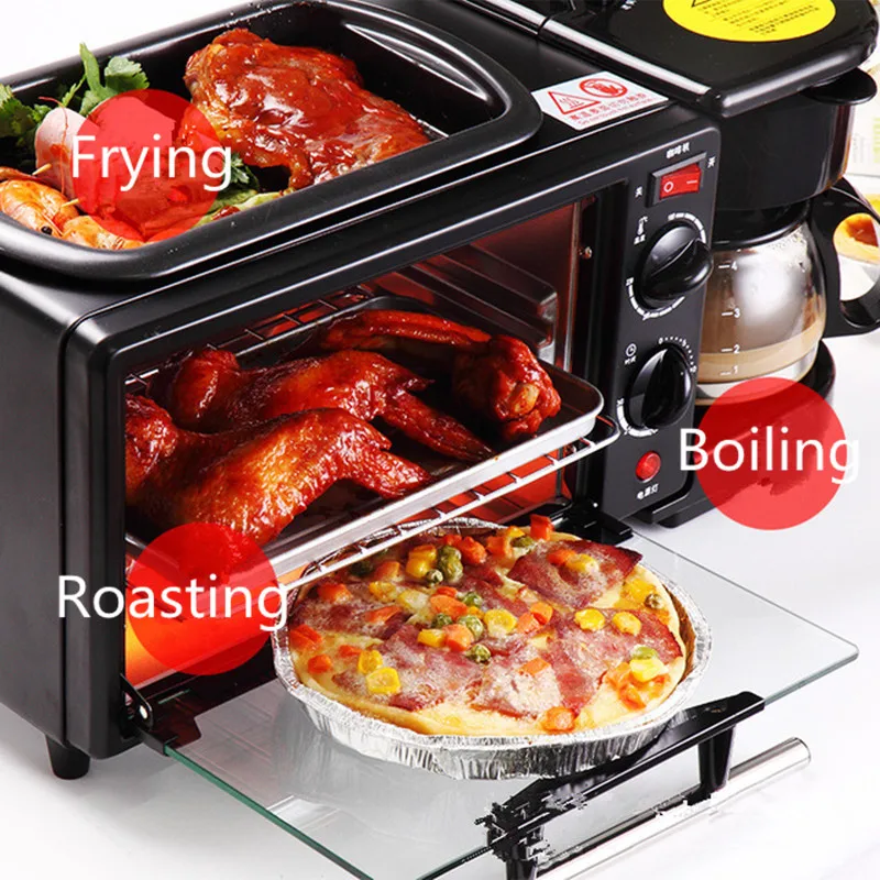 Küche 3 In 1 Frühstück, Der Maschine Tropf Kaffeemaschine Haushalt Brot Pizza Bratpfanne Toaster Elektrische Ofen Küche 3 In 1 Frühstück, Der Maschine Tropf Kaffeemaschine Haushalt Brot Pizza Bratpfanne Toaster Elektrische Ofen – Bild 3