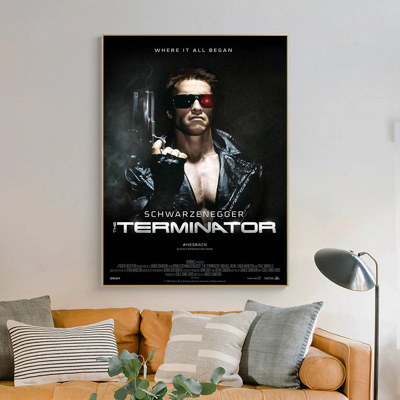 Der Terminator Filmkunst Poster Leinwand Malerei Poster Und Drucke Cuadros Wandkunst Bild Für Wohnzimmer Home Decor Der Terminator Filmkunst Poster Leinwand Malerei Poster Und Drucke Cuadros Wandkunst Bild Für Wohnzimmer Home Decor – Bild 2
