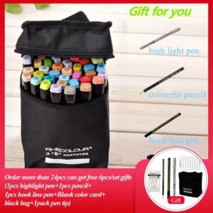 Finecolour EF102 Double-headed Soft Brush Professional Sketch Drawing Art Markers Pen