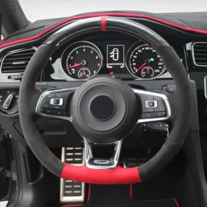 Car Auto Interior Accessories Steering Wheel Cover for Volkswagen Golf Steering Wheel Wrap in for 2016-2017