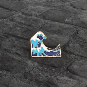 Kühlen Sommer Urlaub Ozean schmuck Blau Meer welle brosche Männer frauen kleidung rucksack tasche zubehör Pins Für Geschenk