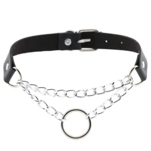 Punk choker kragen für frauen halskette Goth Silber farbe kette leder halsband kragen frauen chocker mädchen emo Gothic schmuck