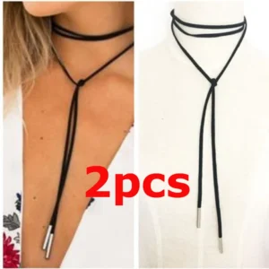 2 teile/los Mode Trendy Halsband Halskette Schwarz Leder Samt Streifen Frauen Kragen Partei Schmuck Hals Zubehör Colliers