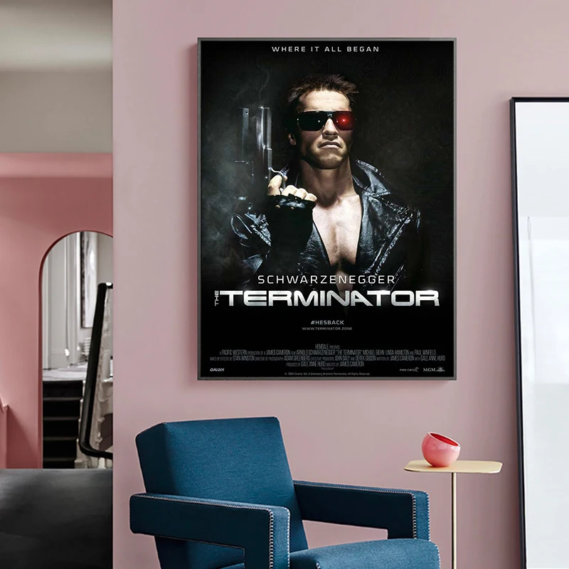 Der Terminator Filmkunst Poster Leinwand Malerei Poster Und Drucke Cuadros Wandkunst Bild Für Wohnzimmer Home Decor Der Terminator Filmkunst Poster Leinwand Malerei Poster Und Drucke Cuadros Wandkunst Bild Für Wohnzimmer Home Decor – Bild 3