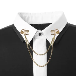 Retro Mode Broschen Punk Schädel Hemd Kragen Stifte Männer und Frauen Steampunk Charme Palme Universal Retro Kette Brosche Großhandel