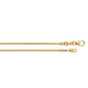 Halsreif Omega 1,5mm - 50cm - 585 Gelbgold mit Schraubverschluss