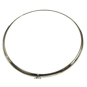 Halsreif Omega 3mm flach - 42cm 750 Weissgold