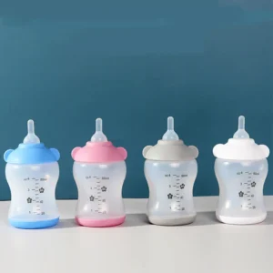 100-ml-Stillflaschen-Set für Haustiere (4-teilig) – Milchflasche aus lebensmittelechtem Silikon für Welpen und Kätzchen, Futterzubehör für Welpen und Kätzchen
