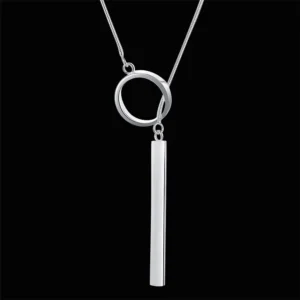 Neue Halskette aus 925er-Sterlingsilber für Damen, Schmuck, 45,7 cm, kreativer runder Anhänger, modische Weihnachtsgeschenke, Hochzeit