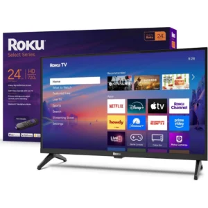 Roku Smart TV 2025 – 24-Inch Select Series, 720p HD TV – Roku TV with Voice Remote