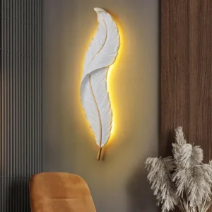 Moderne Wohnzimmer Korridor Beleuchtung Wand Lampe Nordic Wohnkultur Schlafzimmer Nacht Lampen Licht Luxus Kreative LED Feder Lampe