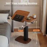 Lifting Table Living Room Sofa Small Table Removable Bedside Computer Table Saddle Leather Desktop Flip Small Side Table Coffee