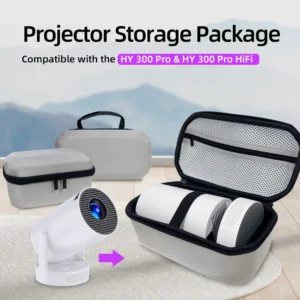 Velec Projektor-Aufbewahrungstasche, kompatibel mit HY300 Pro, Hifi, wasserdichte tragbare Tragetasche für Business Home Entertainment