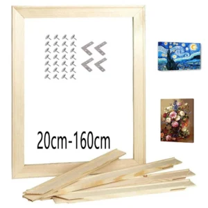 Massivholz-Leinwandbilderrahmen-Set: DIY-Spannrahmen für Leinwanddrucke, Diamant-Ölgemälde, Holz-Wandkunst für Galerie und Heimdekoration