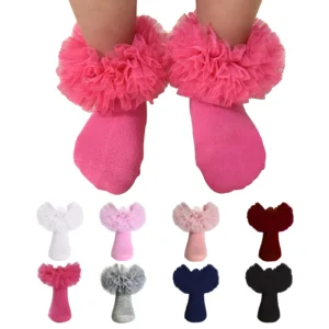Girls frilly socks fluffy frilly princess dress socks newborn/baby/toddler/girls