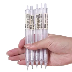 5 Teile/satz Druckbleistift Weiß Einfacher Automatischer Stift 0,5/0,7 mm für Studenten Schulbedarf Bürozubehör Schreibwaren