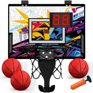 Basketballkorb für drinnen und draußen für Kinder, Mini-Reifen mit Anzeigetafel und 3 Bällen, Basketball-Spielzeug, Geschenke für Jungen und Mädchen ab 3 Jahren