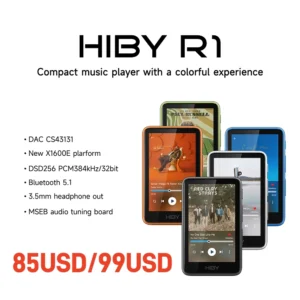 HiBy R1 HiFi Audio Musikplayer MP3 USB DAC WLAN Bluetooth 5.1 DSD256 PCM384kHz/32bit X1600E CS43131 MSEB Web-Radio 3,5mm Ausgang