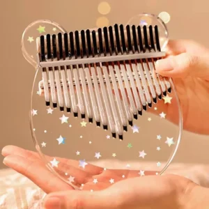 Hluru Kalimba 17/21 Tasten Daumenklavier aus Kristall-Acryl, Kalimba mit 17/21 Tasten, Fingerklavier für Anfänger und Kinder, Tasteninstrument