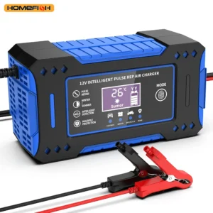 Batterie-Reparatur, LCD-Display, 6 A, 12 V, intelligentes Autobatterie-Ladegerät, Auto- und Motorrad-Batterie-Ladeeinheit, Blei-Säure