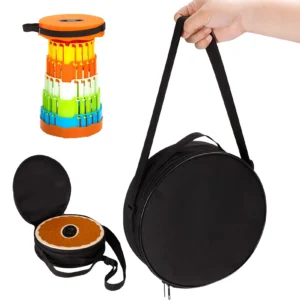 Carry Case for Folding Stool Round Pouch with Shoulder Strap Foldable Stool Bag with Zipper for Sketching Camping Picnic