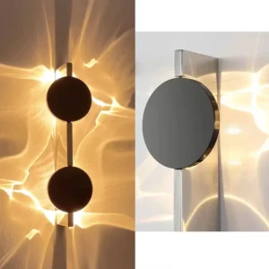 Moderne LED-Wandleuchte Drehbare Wellblech-Wandlampe Edelstahl Atmosphärische Wandleuchten Hotel Schlafzimmer Bettkopfleuchten